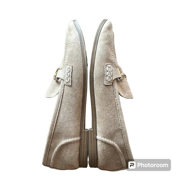 A New Day Taupe Loafers Size 7 Memory Foam Womens Laurel Flat Loafers Gold Metal - Picture 6 of 8